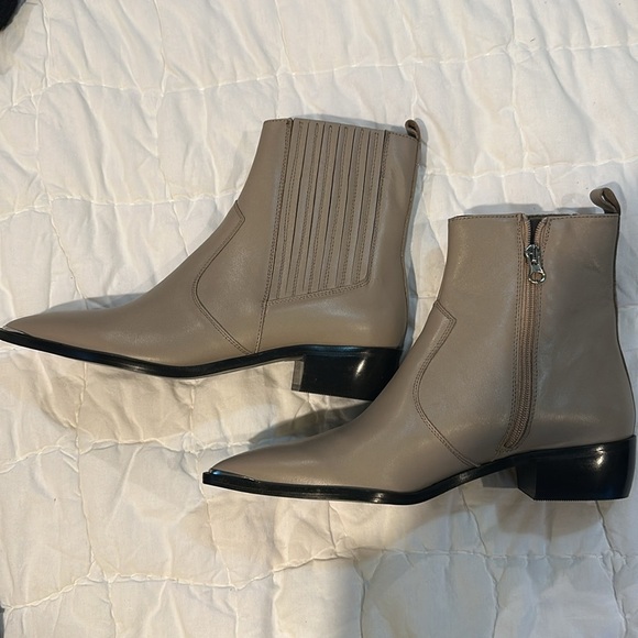 NWT Mint Velvet Rosie Taupe Low Western Boot, size 41, US 10 - Picture 3 of 5